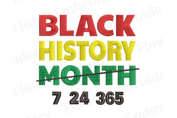 Black History Month Machine Embroidery