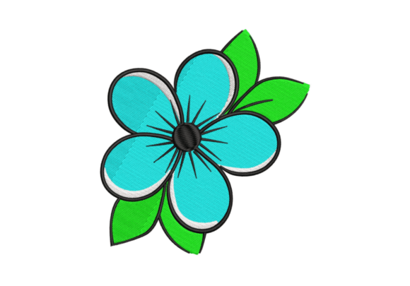 Colorful Flowers Embroidery Design
