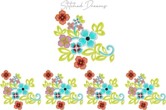 Floral Fantasy Embroidery Borders
