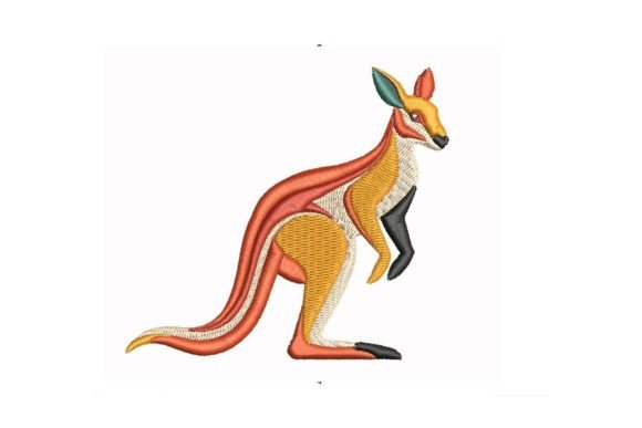 Kangaroo Embroidery Design