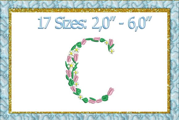 Letter C Monogram Embroidery