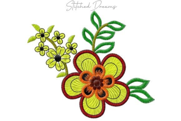 Majestic Bloom Embroidery Design
