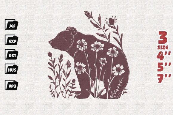 Mama Bear Embroidery Design