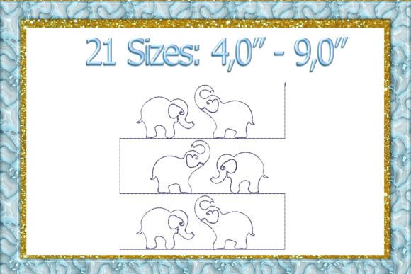 Quilting Elephant Embroidery Design