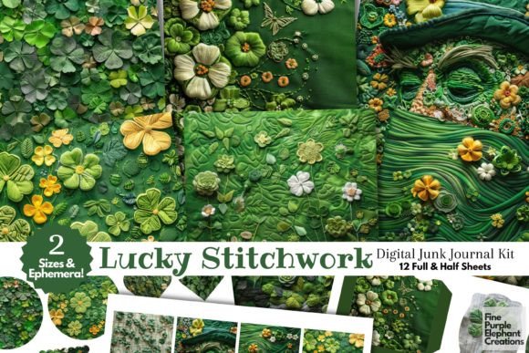 St. Patrick’s Day Junk Journal Embroidery