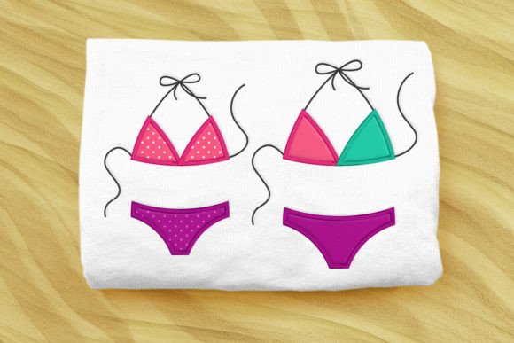 String Bikini Applique Embroidery