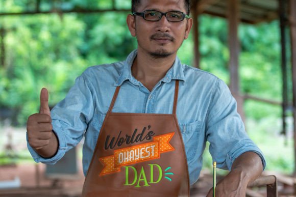 World’s Okayest Dad Applique Embroidery