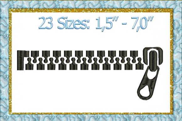 Zipper Machine Embroidery Design